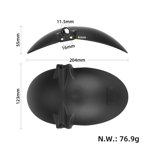 Black front fender for DUALTRON COMPACT scooter