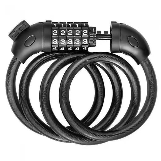 KuKirin 5 Dial Up Combination Cable Bike Lock 1 2M X 12Mm