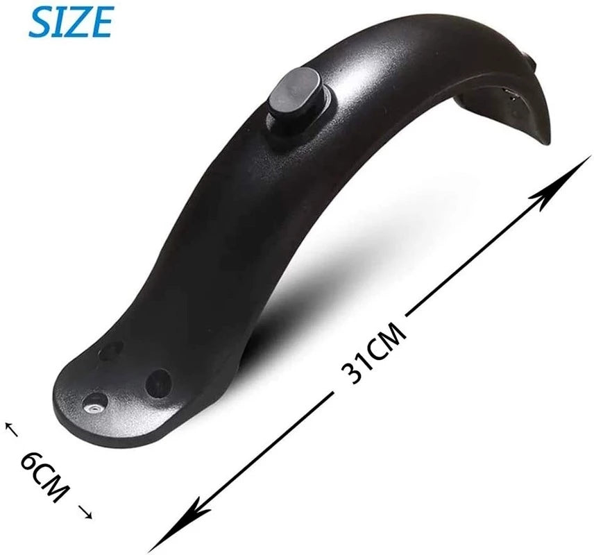 Black rear fender with hook and caps of screws for M365 scooter