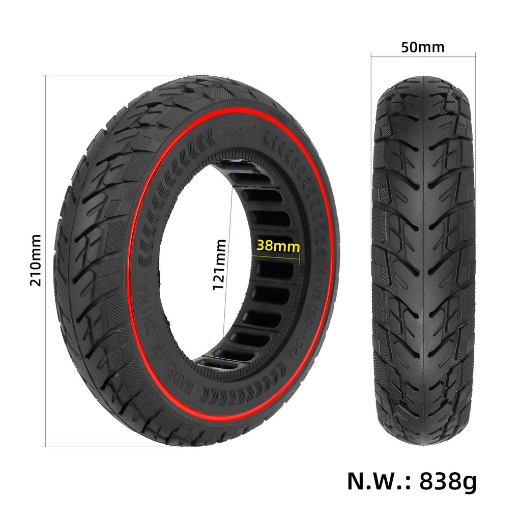 Ulip 8.5*2(50-134) solid tire with red circle for VSETT 9 & 9+ / ZERO 8/9 / Inokim Light 2 scooters