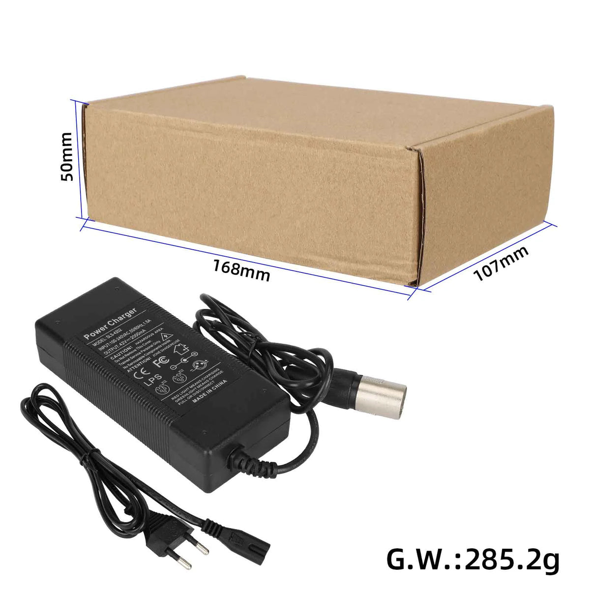 42V2A Charger with Kallon Head(EU Plug)