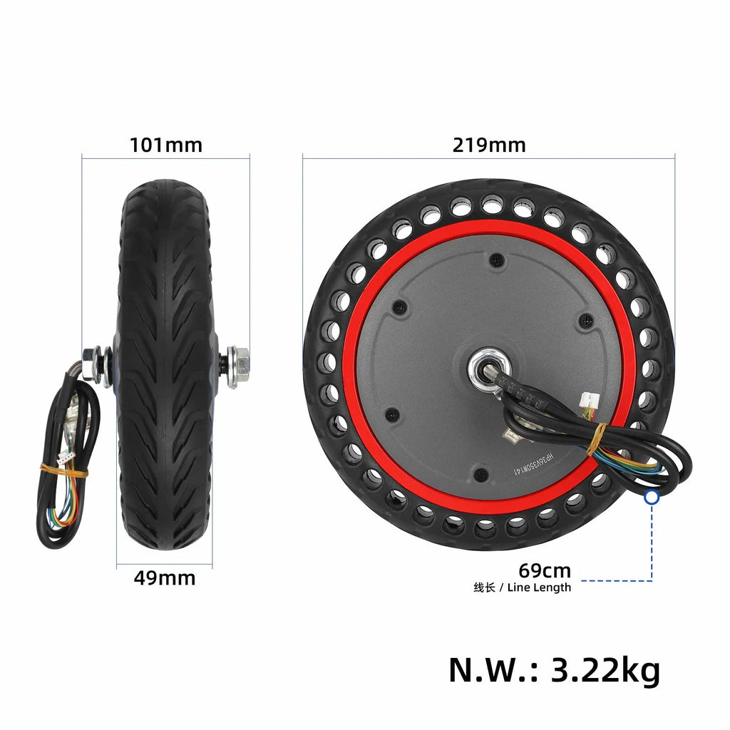 36V350W 8.5 inch Pro motor with 8 1/2*2 porous solid tire(for Pro scooter)