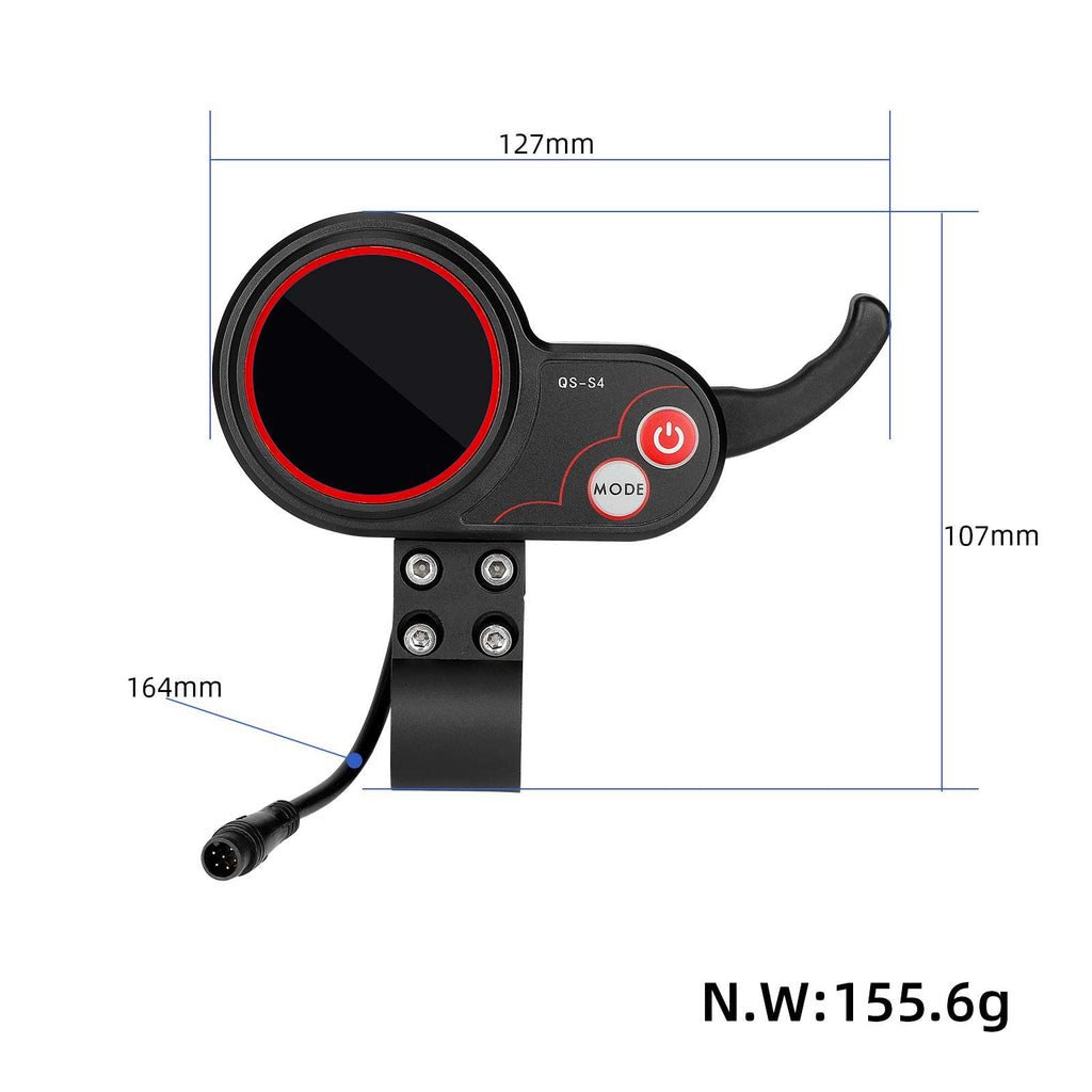 36V-60V QS-S4 Six-pin Display for ZERO 8 9 10 8X 10X 11X scooter