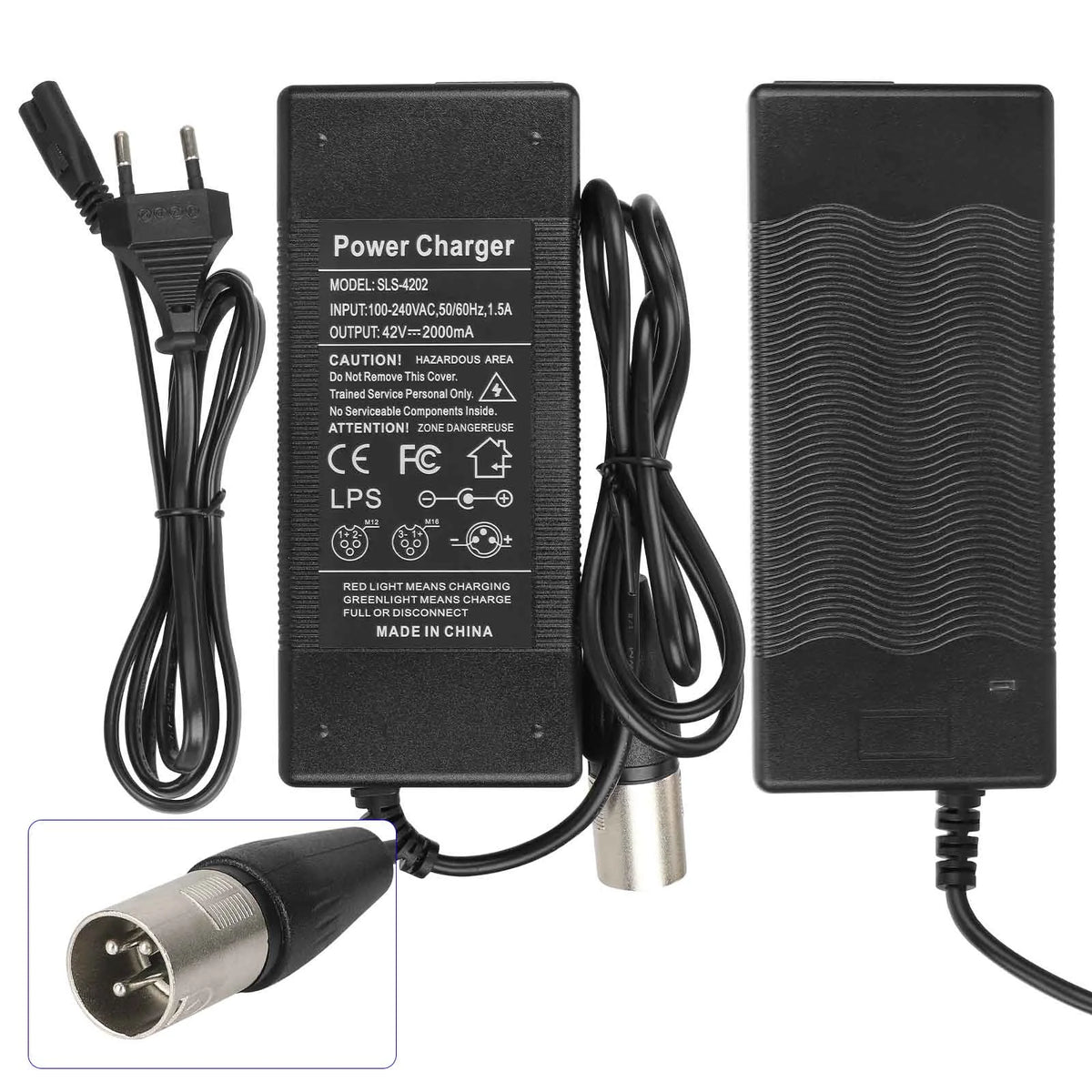 42V2A Charger with Kallon Head(EU Plug)