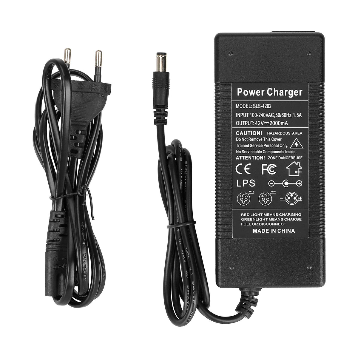 42V2A DC2.1 Charger with 6 pcs adapter cable（EU plug）