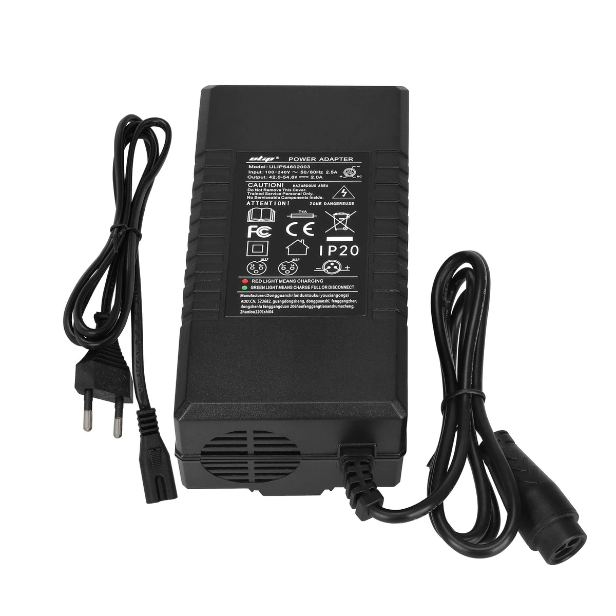 Ulip 54.6V2A charger with big LP16-3P head(EU plug)