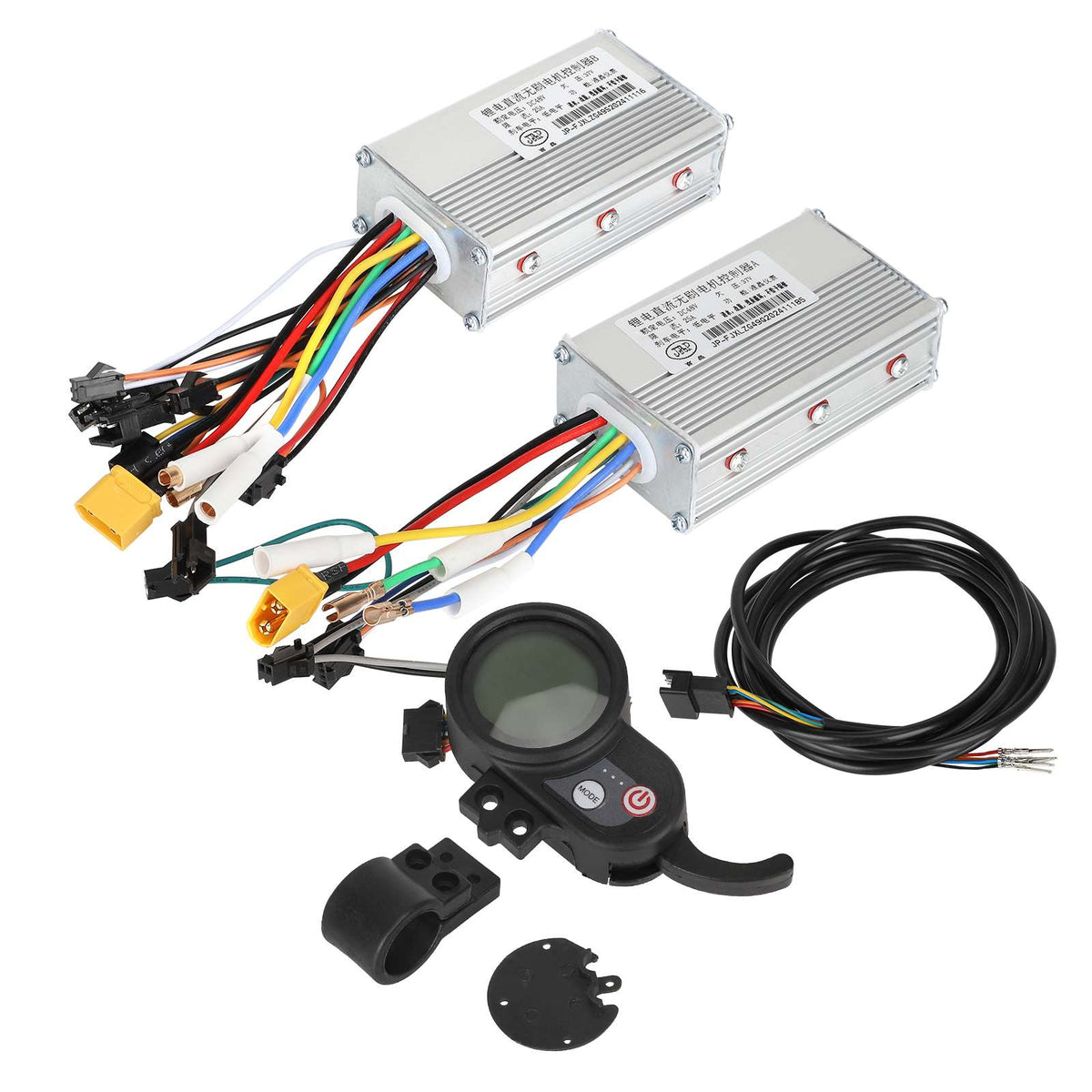 J&P 48V/25A Dual Drive A+B Two Controllers + Meter + Connection Cable Set