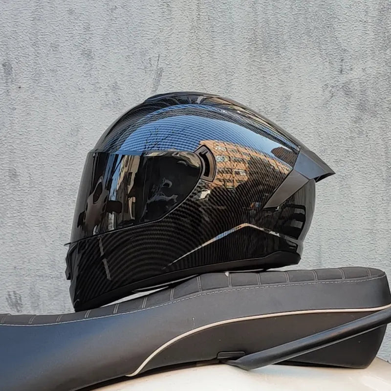 KuKirin Full Face Racing Helmets Winter Warm Double Visor Motorcycle Helmet Motorbike Sports Helmet Vzoq