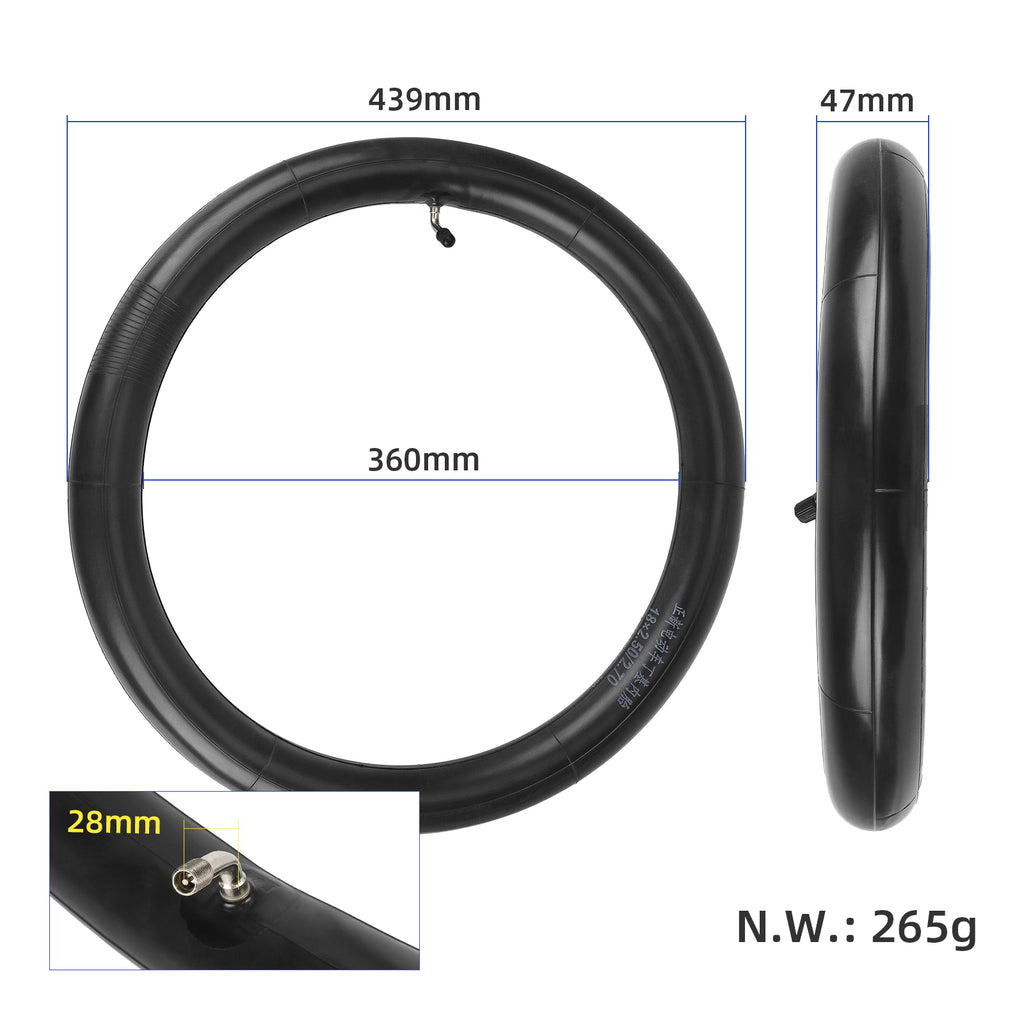 CST18*2.5/2.70 inner tire with 60°out bent valve