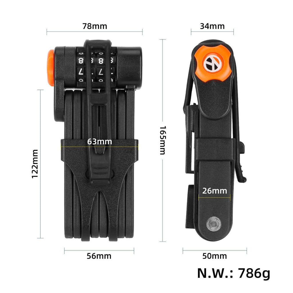 Bicycle anti-theft folding code lock