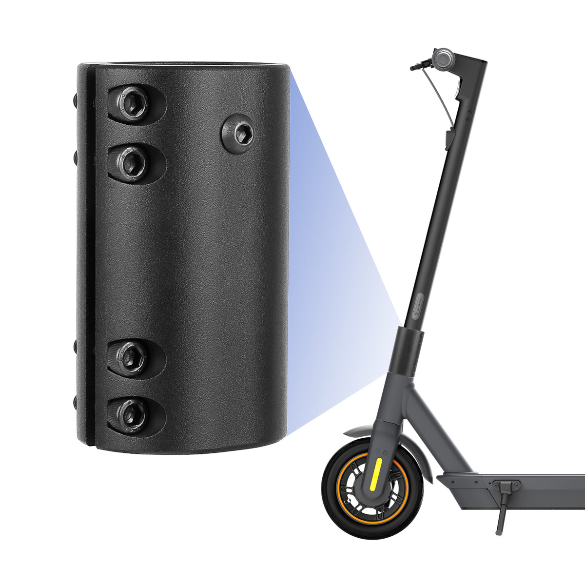 Black folding holder by CNC for Max G30 series scooter