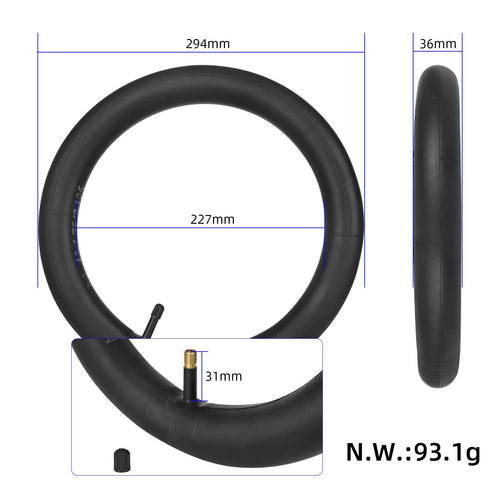 BLACKCAT 12*1.75/2.125 inner tube with AV valve
