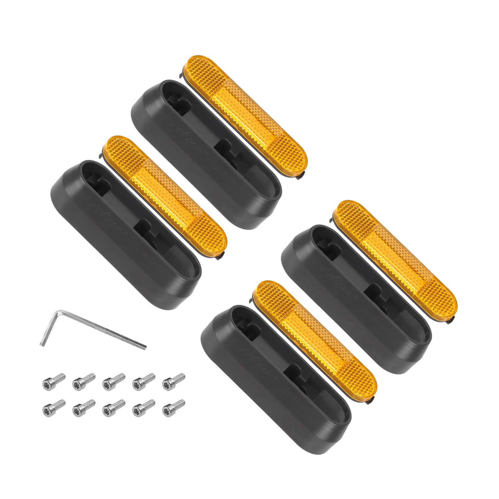 4 pcs reinforced refitting gray decorative shells+yellow reflector bars for MI3 M365 1S Pro Pro2 Lite