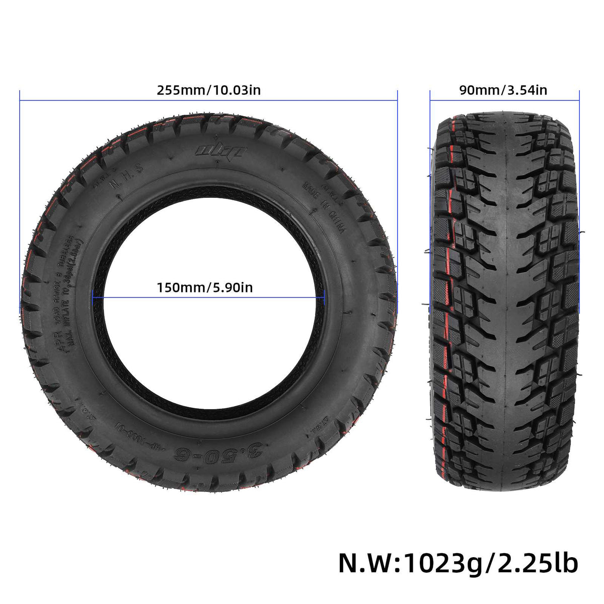 Ulip 3.50-6 off-road tubeless tire