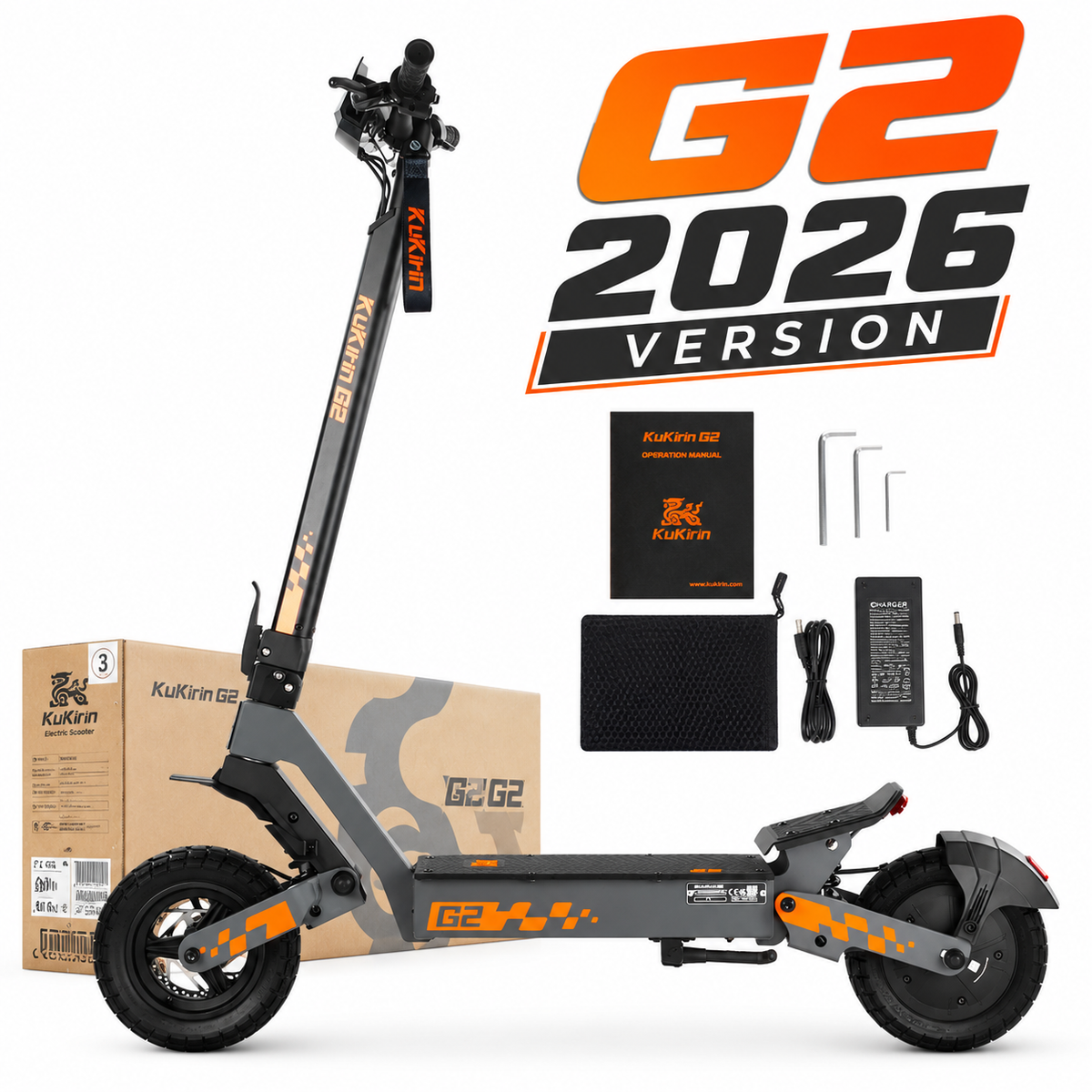 KuKirin G2 Electric Scooter 50km/h Max Speed, 1000W Motor, Range 55km, 48V 15,6Ah