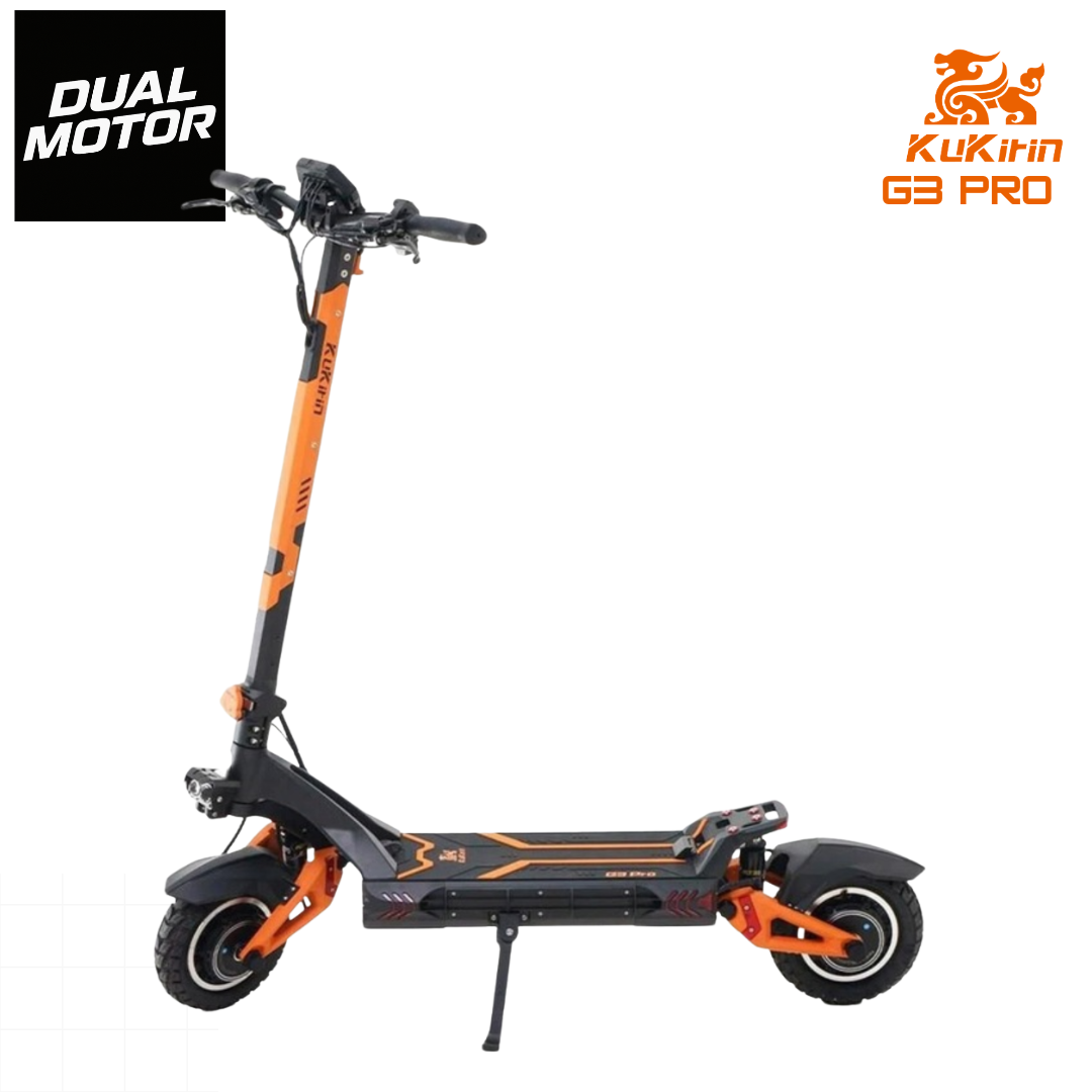 KuKirin G3 Pro Dual Drive Off-Road Electric Scooter 10 Inch Tires with 1200W*2 Motor, 52V 23.2Ah Detachable Battery, 80KM Top Endurance, Dual Oil Brake