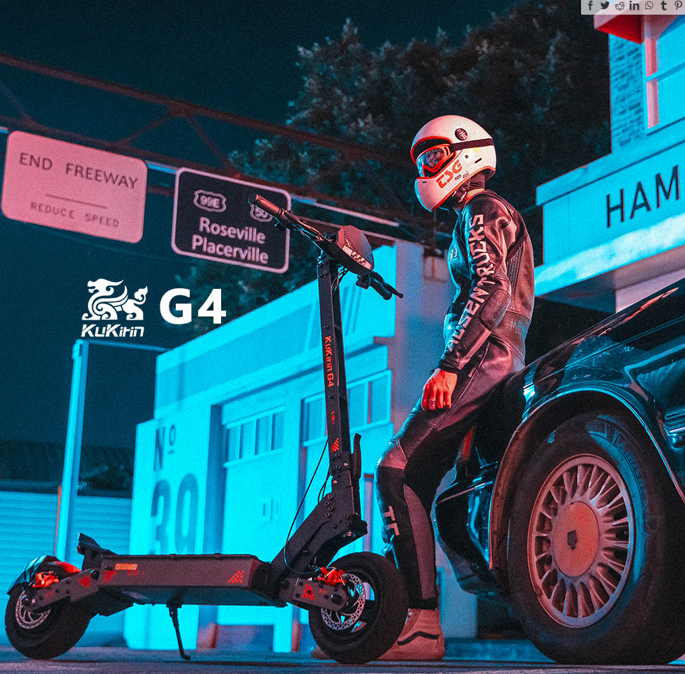 KuKirin G4 Electric Scooter – 2000W Motor, 75km Range, 70km/h Top Speed 2025 version