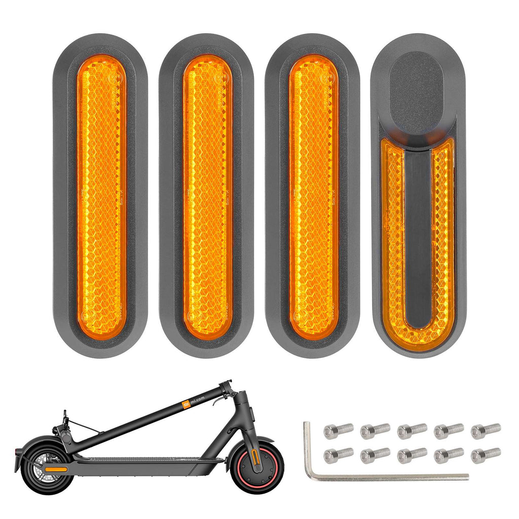 Yellow 4 pcs refitting decorative shells+reflector bars for M365 1S Pro Pro2 and Lite