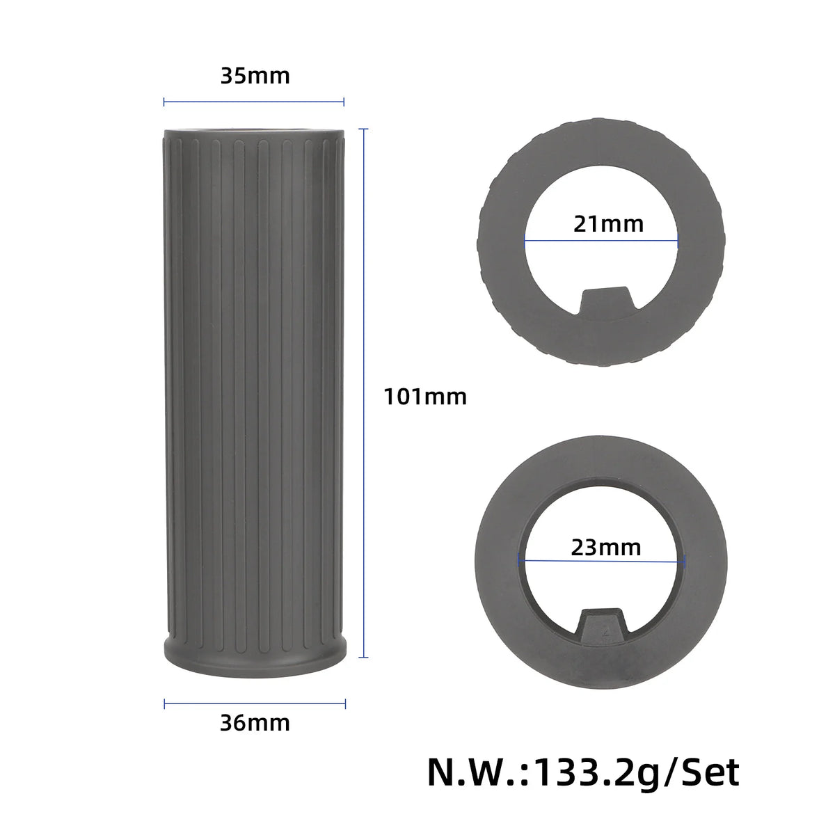 A pair of gray grips for Xiaomi 5 Plus/Elite