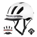 white Smart helmet with Wireless Handlebar Remote Control