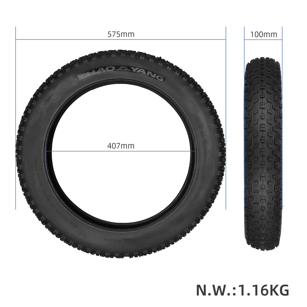 Chaoyang 20*4.0 fat outer tire