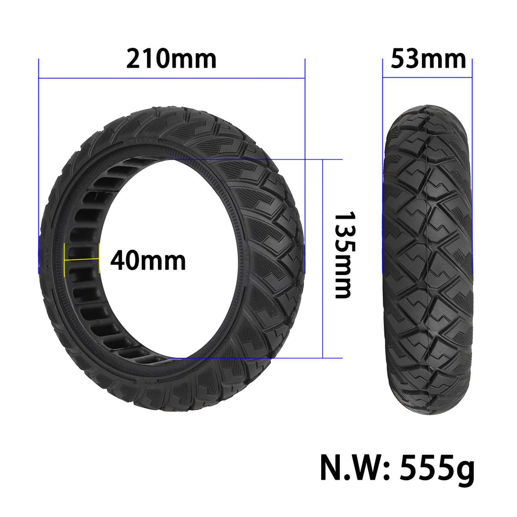 Ulip black 8.1*2.0 diamond off-road solid tire