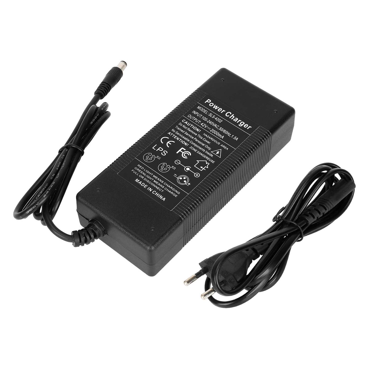 42V2A DC2.1 Charger with 6 pcs adapter cable（EU plug）