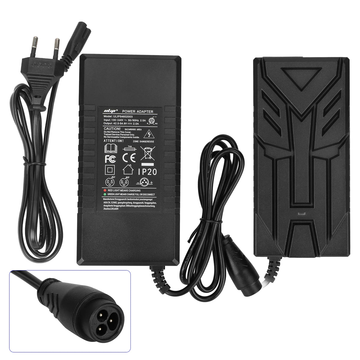 Ulip 54.6V2A charger with big LP16-3P head(EU plug)