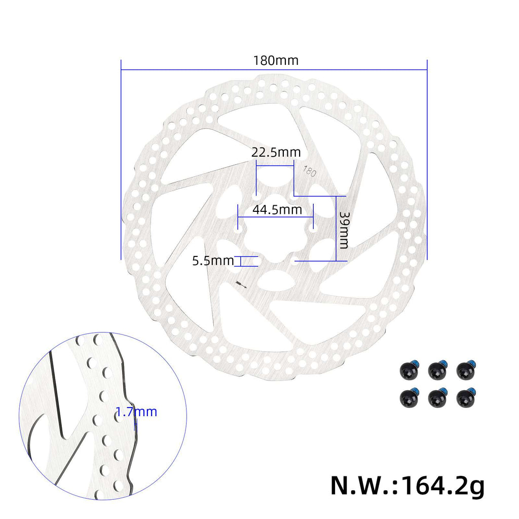 180mm brake disc with 6 holes