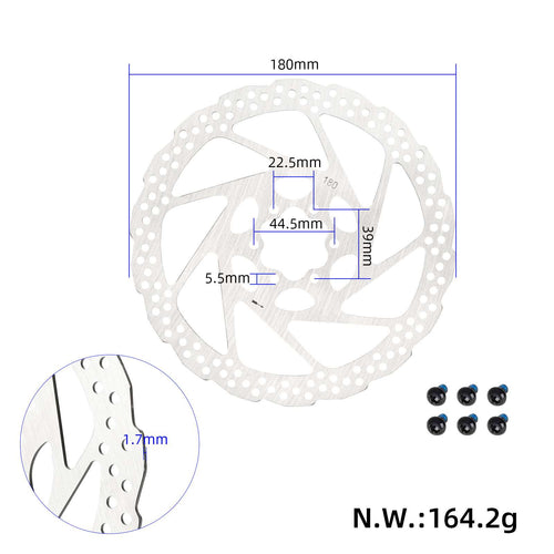 180mm brake disc with 6 holes
