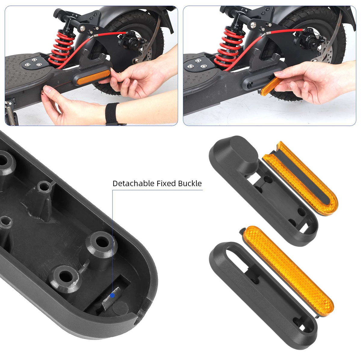 Yellow 4 pcs refitting decorative shells+reflector bars for M365 1S Pro Pro2 and Lite