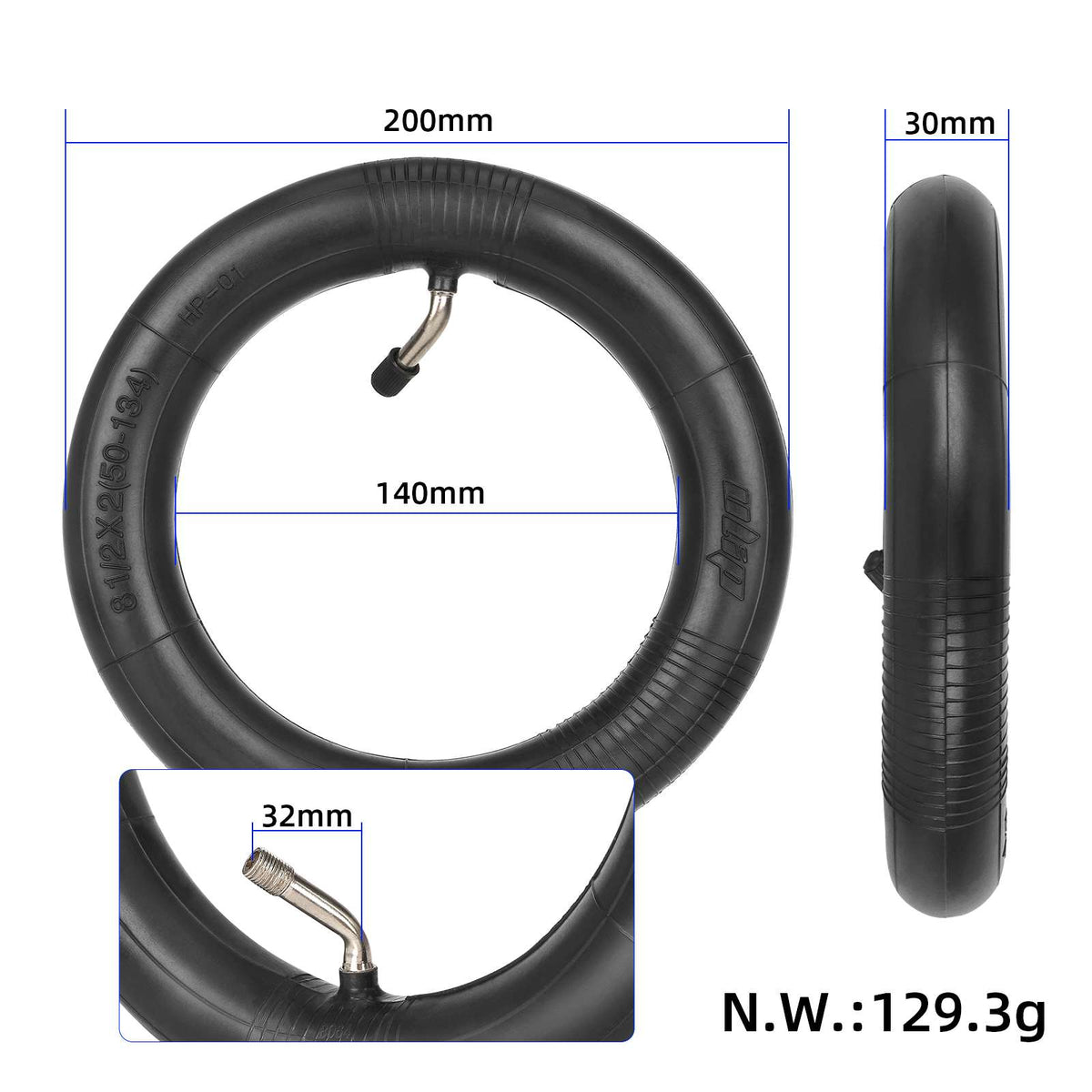 Ulip thickened 81/2*2 (50-134mm) outward 45 degree inner tube