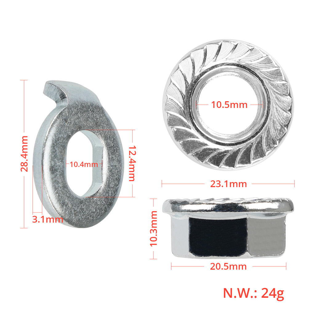 10mm bolt with nut for M365 front motor